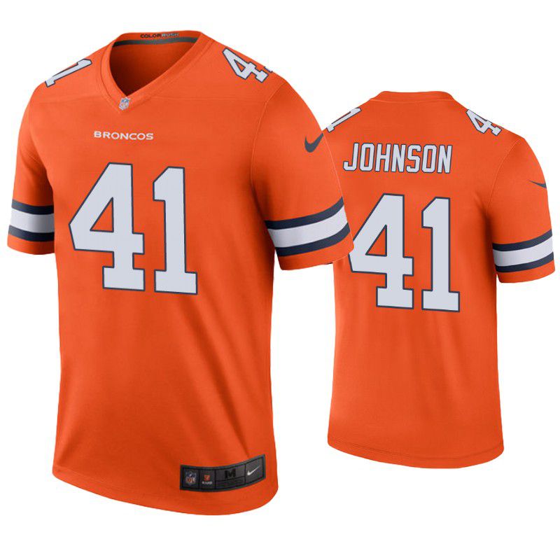 Men Denver Broncos #41 Jamar Johnson Nike Orange Color Rush Legend NFL Jersey->denver broncos->NFL Jersey